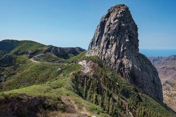 Obraz premium Roque Agando in La Gomera island, Canary islands, Spain.