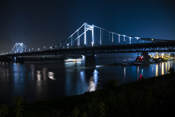 Fototapeta na wymiar Rhein bei Nacht