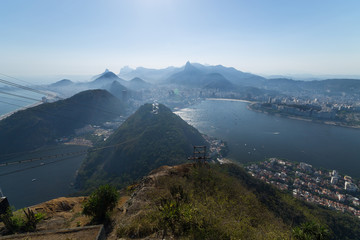 View of Rio de Janeiro Brazil with Christ the Redeemer in the background