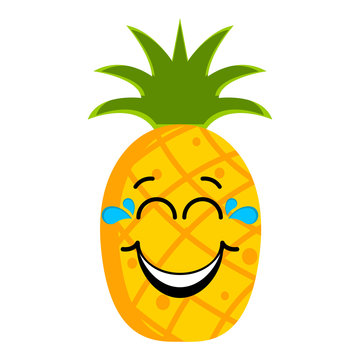 Happy pineapple emoticon