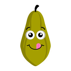 Happy avocado emoticon