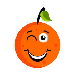 Happy orange emoticon
