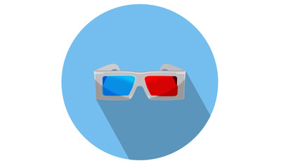 3D Glasses for Cinema vector icon
