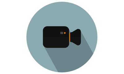 Video / movie Smart Camera / camcoder Vector Icon with background and shadow