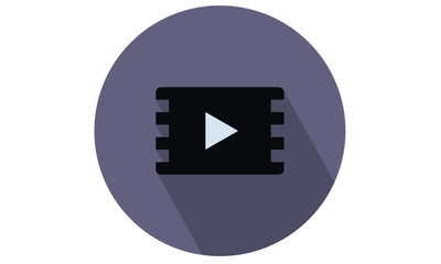 Film Strip with play button / sign vector icon