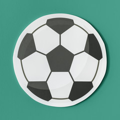 Cut out paper football graphic