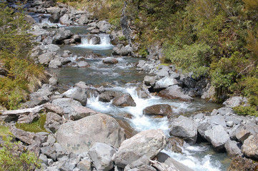Devil's Punchbowl Creek near Arthur's Pass on the South Island of New Zealand