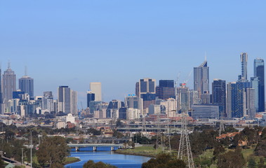Fototapeta na wymiar Melbourne cityscape Australia