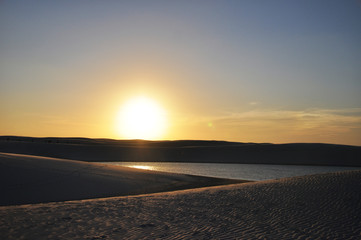 dunas sunset lençois maranhenses brazil state off maranhao