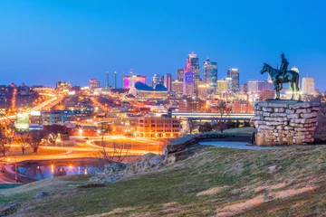 Deurstickers The Scout overlooking downtown Kansas City © f11photo