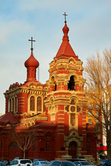 Fototapeta na wymiar The Eastern Orthodox S. Alexeevsky church in Harbin China.