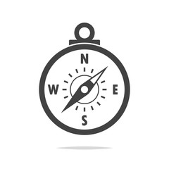Compass icon vector isolated