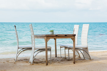 Restaurant on the tropical beach