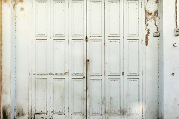 Old Grunge White Wood Door