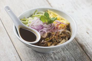 Assam Laksa (Noddle in Tangy Fish Gravy)