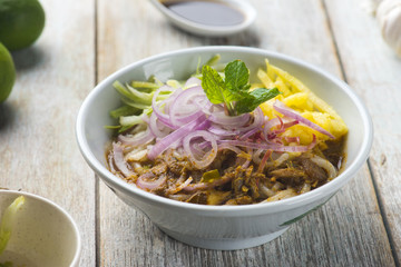 Assam Laksa (Noddle in Tangy Fish Gravy)