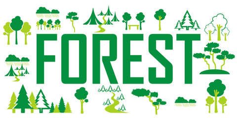 forrest icons vector