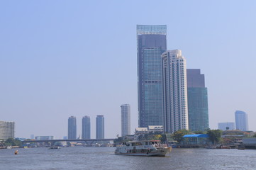 Fototapeta na wymiar River boat taxi Bangkok