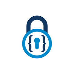 Code Lock Logo Icon Design