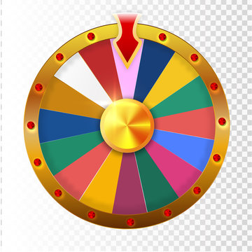 Colorful wheel of luck or fortune infographic. Vector illustration.