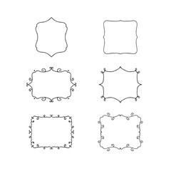 Fototapeta premium Set of hand drawn decorative frames.