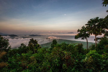 Fototapeta na wymiar Khao fa chi viewpoint in ranong province thailand