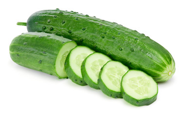 Cucumber isolated on a white