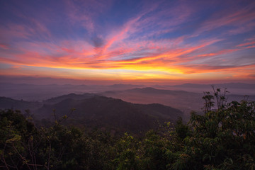 Hatyai city top view on Kor Hong mountain, Songkhla Province Thailand