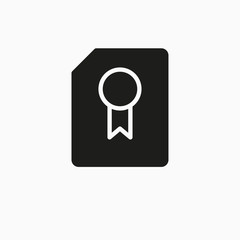 vector certificate icon