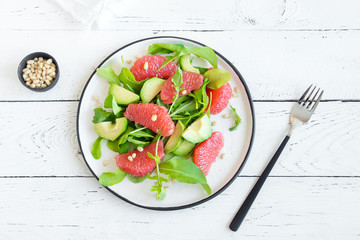 Avocado and grapefruit salad