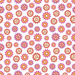 Fototapeta premium Seamless gear pattern. Vector illustration