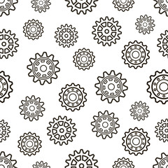 Seamless gear pattern. Vector illustration