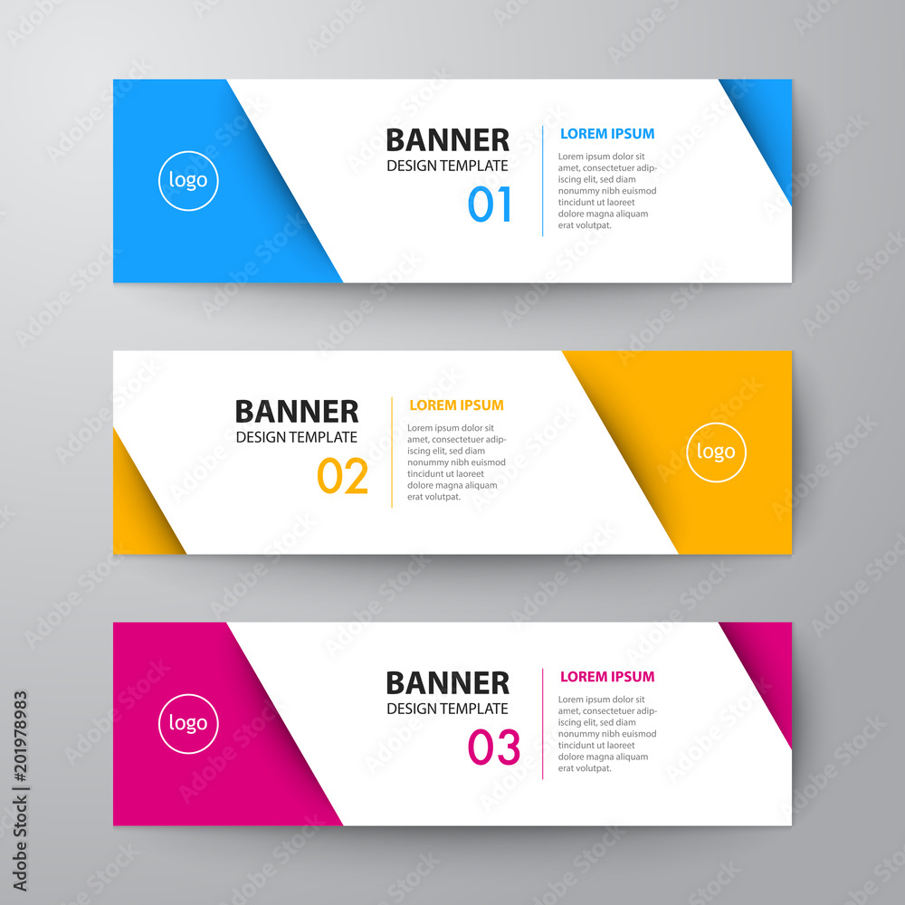 Wall mural banners web design template abstract vector background