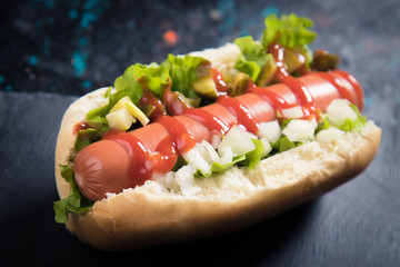 Classic american hot dog