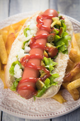 Classic american hot dog