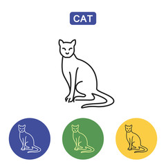 Cat line icon