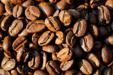 roasted coffee beans background