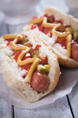 Classic american hot dog