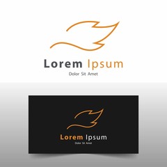 Leaf Logo  design template. Simple logo in a modern style