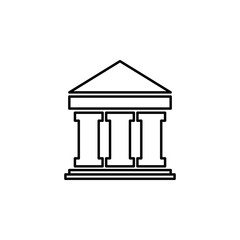 bank building icon. Element of crime and punishment for mobile concept and web apps icon. Thin line icon for website design and development, app development. Premium icon