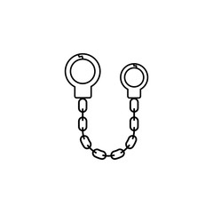 handcuffs icon. Element of crime and punishment for mobile concept and web apps icon. Thin line icon for website design and development, app development. Premium icon