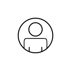 person in a circle icon. Element of crime and punishment for mobile concept and web apps icon. Thin line icon for website design and development, app development. Premium icon