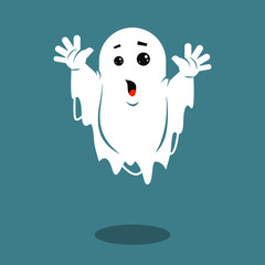 Color illustration of a frightening ghost
