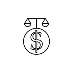 Obraz premium world currency icon. Element of crime and punishment for mobile concept and web apps icon. Thin line icon for website design and development, app development. Premium icon