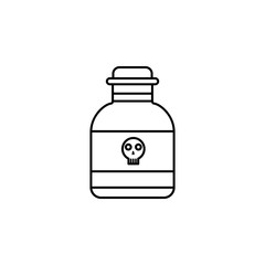 poison in the bottle icon. Element of crime and punishment for mobile concept and web apps icon. Thin line icon for website design and development, app development. Premium icon