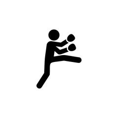 kick icon. Element of fighting ana MMA illustration. Premium quality graphic design icon. Signs and symbols collection icon for websites, web design, mobile app