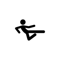 kicking icon. Element of fighting ana MMA illustration. Premium quality graphic design icon. Signs and symbols collection icon for websites, web design, mobile app