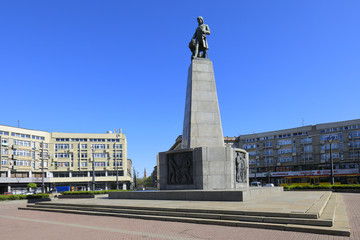 Lodz, Poland - Historic quarter of Lodz and Tadeusz Kosciuszko monument at the Wolnosci Freedom Square © Art Media Factory