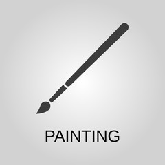 Painting icon. Painting symbol. Flat design. Stock - Vector illustration