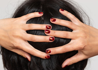 Fototapeta premium women's hands with manicure